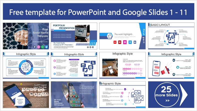 Descargar gratis plantillas de Redes Sociales para PowerPoint y temas Google Slides.