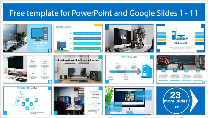 Descargar gratis plantillas de Computadoras para PowerPoint y temas Google Slides.
