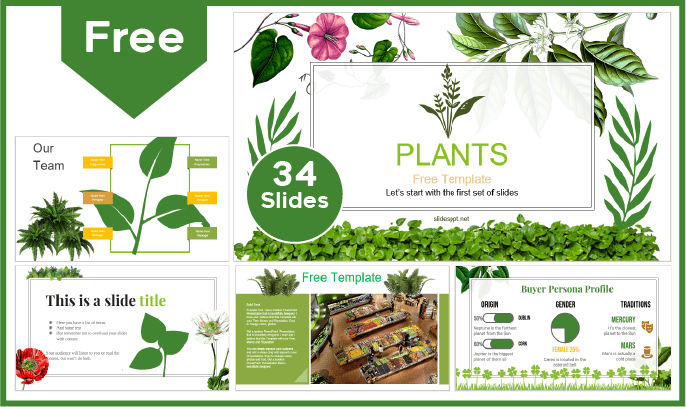 Modelo de Botânica gratuito para PowerPoint e Google Slides.