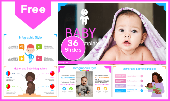 Modelo gratuito de Bebés para PowerPoint e Google Slides.