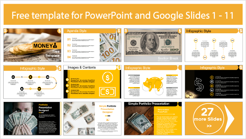 Descargar gratis plantillas de Dinero para PowerPoint y temas Google Slides.