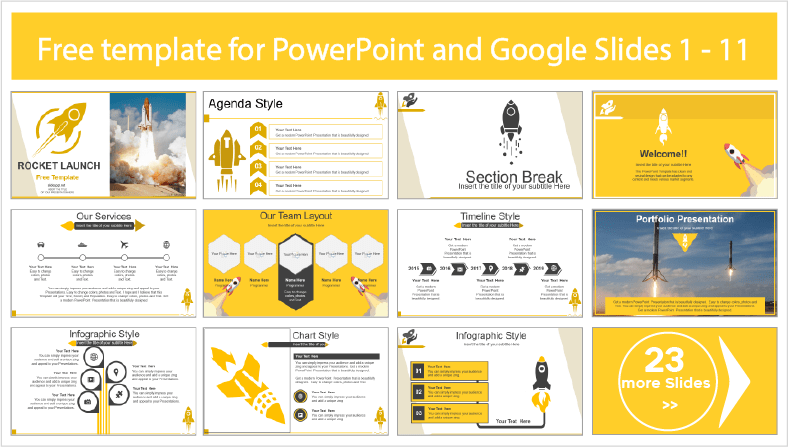 Rocket Launch Templates for free download in PowerPoint and Google Slides themes.