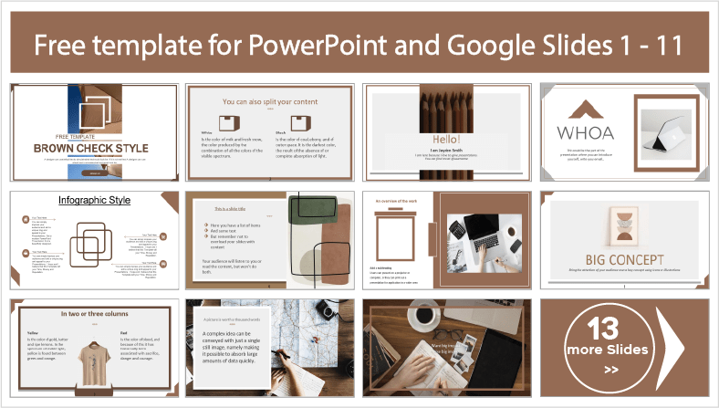 Descargar gratis plantillas con bordes Marrón para PowerPoint y temas Google Slides.