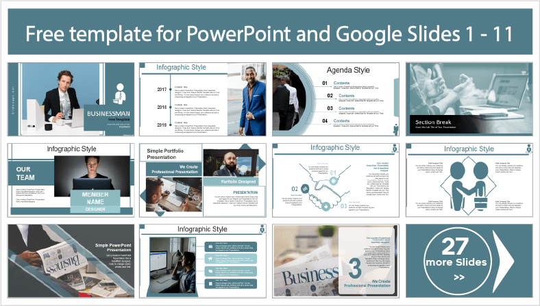 Téléchargez gratuitement des modèles PowerPoint et des thèmes Google Slides pour Business Man.