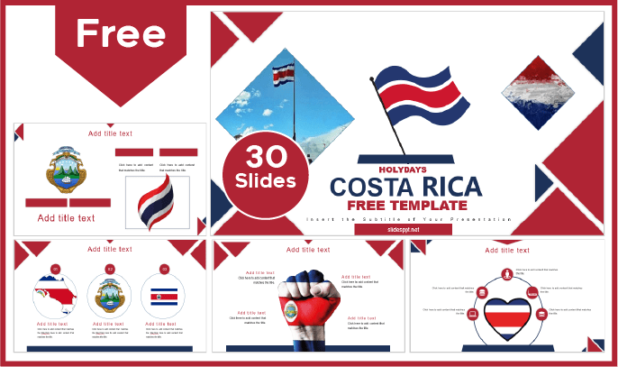 Free modern Costa Rican National Holidays template for PowerPoint and Google Slides.