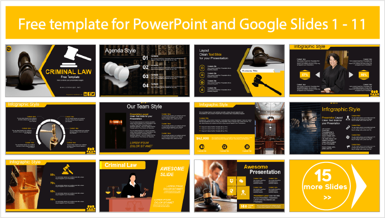 Criminal Law Templates for free download in PowerPoint and Google Slides themes.
