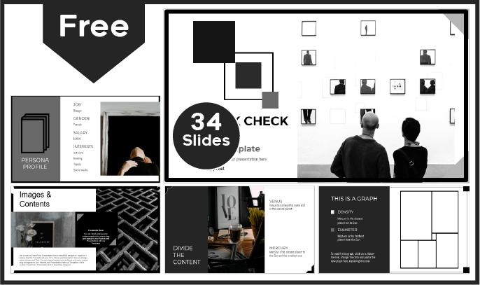 Free Black Frame style template for PowerPoint and Google Slides.