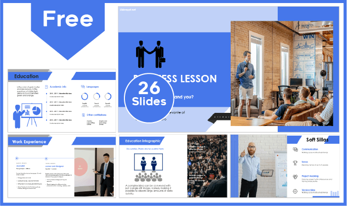 Free Business Lesson Template for PowerPoint and Google Slides.