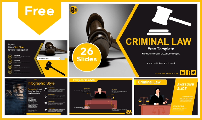 Free Criminal Law Template for PowerPoint and Google Slides.