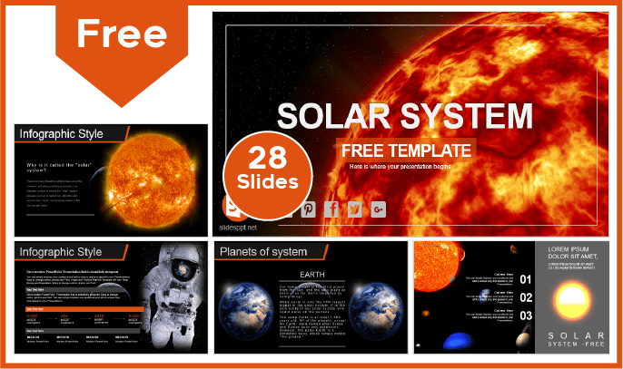Free Solar System Template for PowerPoint and Google Slides.