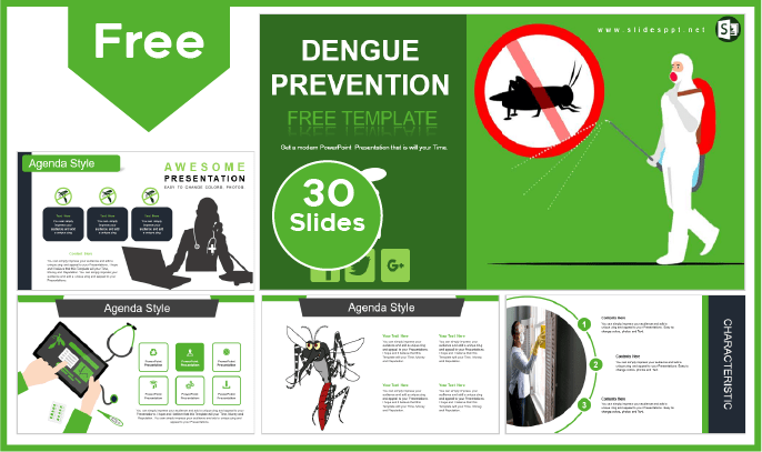 Free Dengue Prevention Template for PowerPoint and Google Slides.