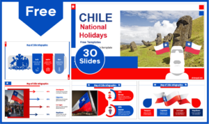 Free Modern Chile National Holidays Template for PowerPoint and Google Slides.
