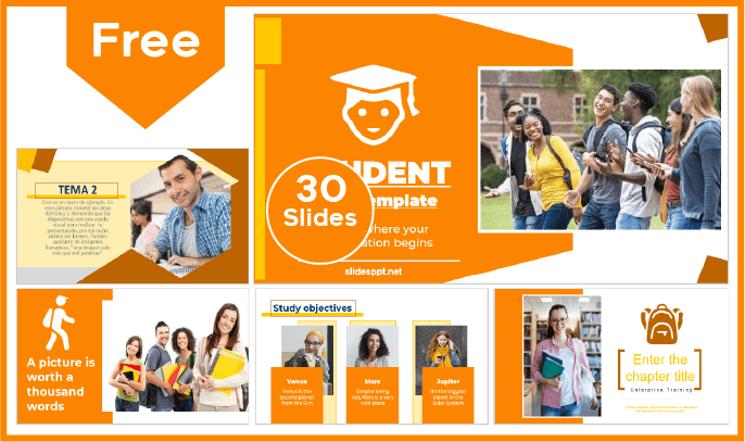 Free Student Template for PowerPoint and Google Slides.