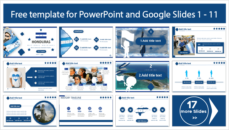 Téléchargez des modèles gratuits pour les enfants de la fête nationale hondurienne pour les thèmes PowerPoint et Google Slides.