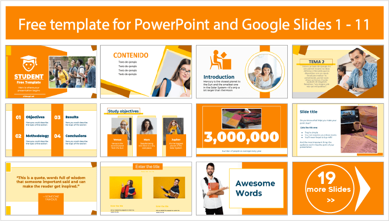 Descargar gratis plantillas de Estudiantes para PowerPoint y temas Google Slides.