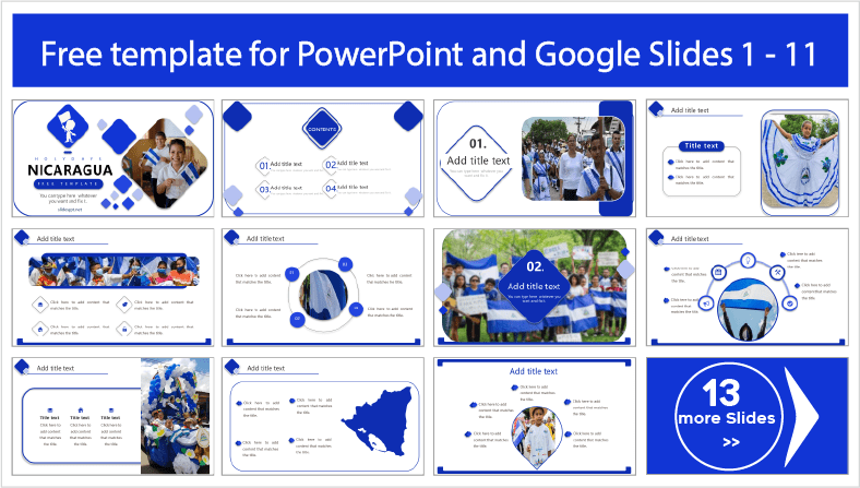 Laden Sie kostenlose Vorlagen für Nicaragua-Nationalfeiertage für Kinder für PowerPoint- und Google Slides-Designs herunter.