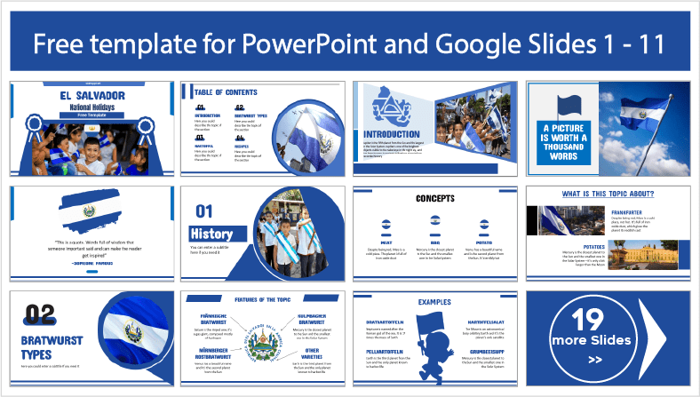 Descargar gratis plantillas de Niños de Fiestas patrias de El Salvador para PowerPoint y temas Google Slides.
