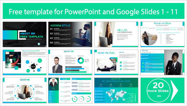 Descargar gratis plantillas Acerca de Mi para PowerPoint y temas Google Slides.