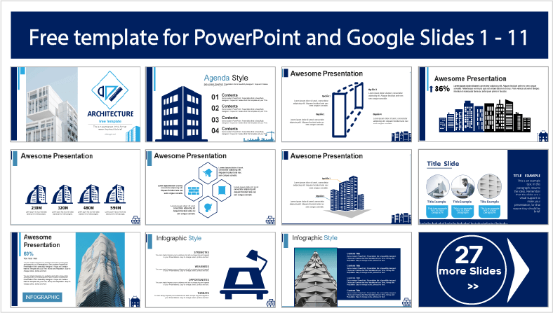 Laden Sie kostenlose Unterrichtsvorlagen für Architektur für PowerPoint und Google Slides herunter.
