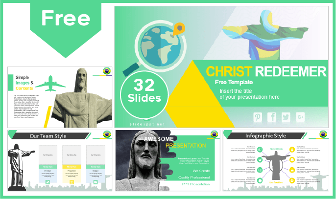 Free Christ the Redeemer Template for PowerPoint and Google Slides.