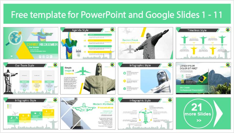 Free Corcovado Christ Templates for PowerPoint and Google Slides Themes.
