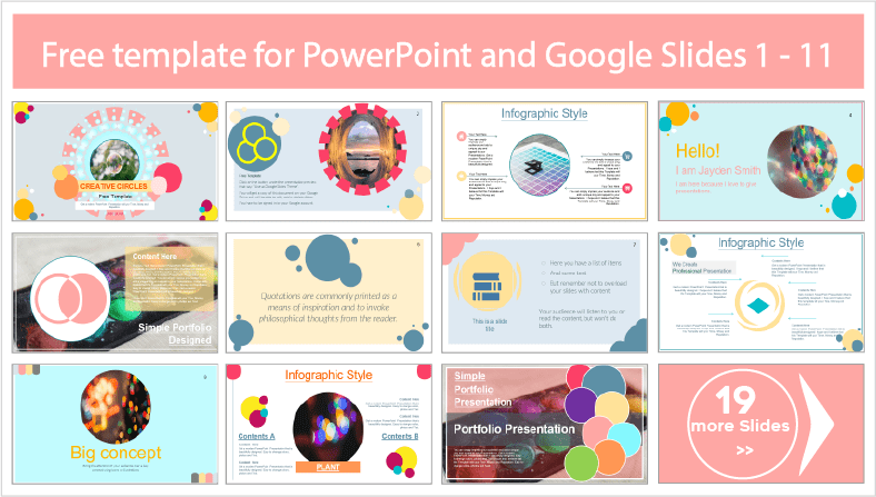 Creative Circles Templates for free download in PowerPoint and Google Slides themes.