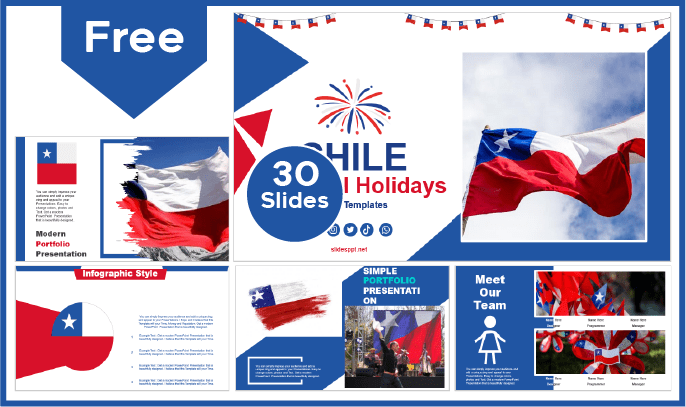 Free Chilean National Holidays template for PowerPoint and Google Slides.