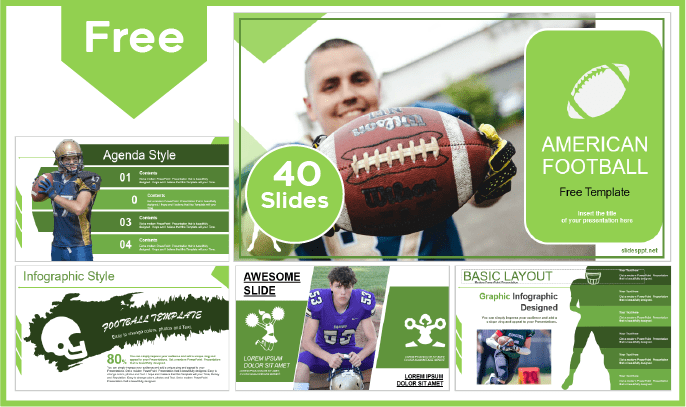 Free American Football Template for PowerPoint and Google Slides.
