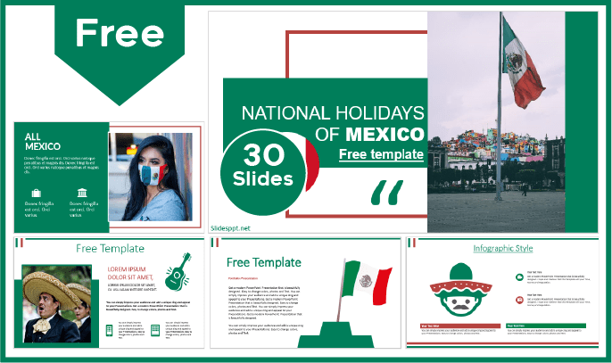 Free Modern Mexican National Holidays template for PowerPoint and Google Slides.