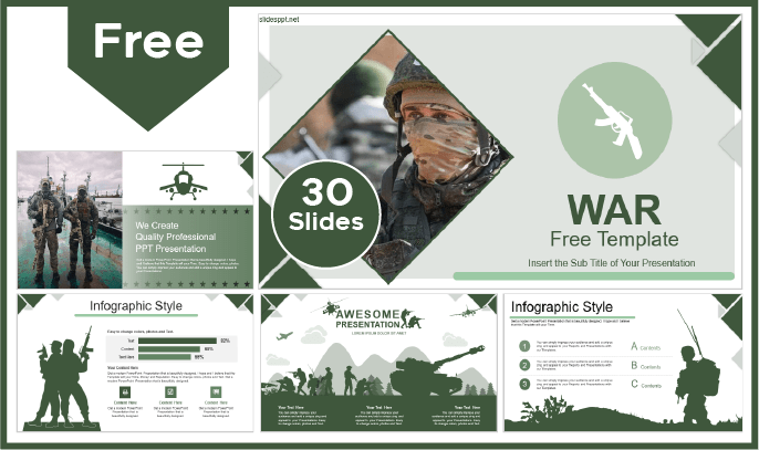 Free War Template for PowerPoint and Google Slides.