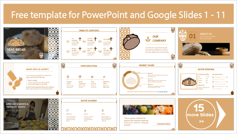 Bread of the Dead templates to download free for PowerPoint and Google Slides themes.