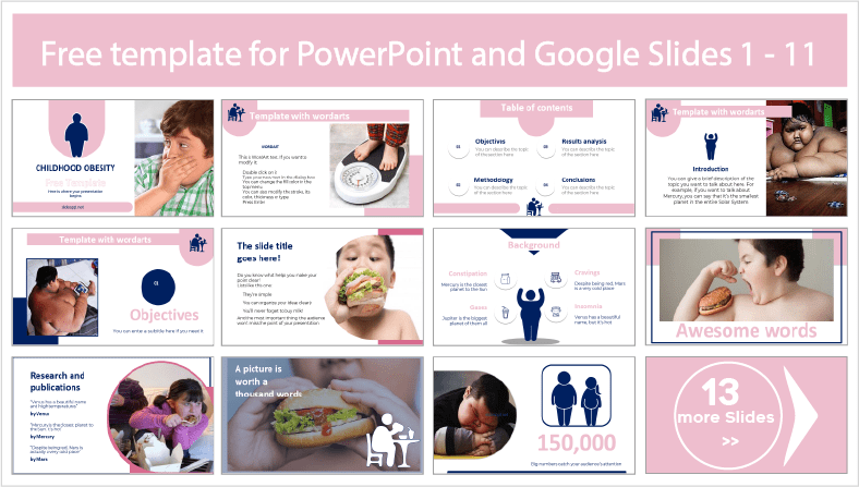Descarregar gratuitamente modelos PowerPoint de Obesidade Infantil e temas Google Slides.