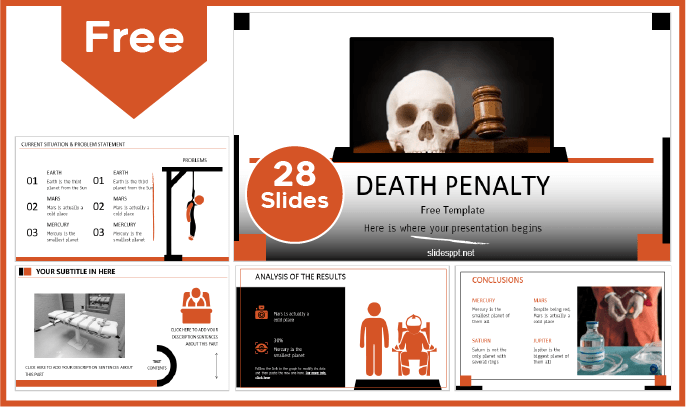 Free Death Penalty Template for PowerPoint and Google Slides.