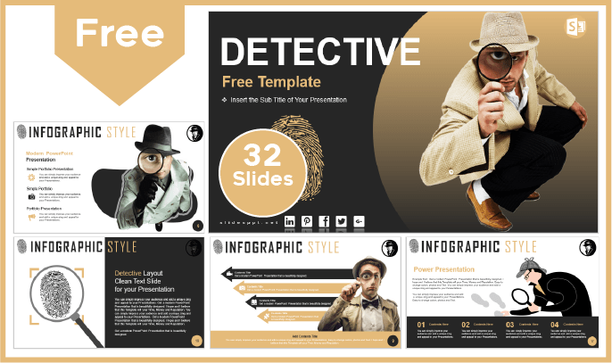 Free Detectives Template for PowerPoint and Google Slides.