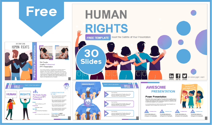 Free Human Rights Template for PowerPoint and Google Slides.