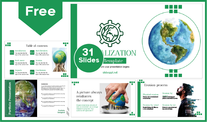 Free Globalization Template for PowerPoint and Google Slides.