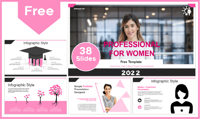 Modèle gratuit de femme professionnelle pour PowerPoint et Google Slides.