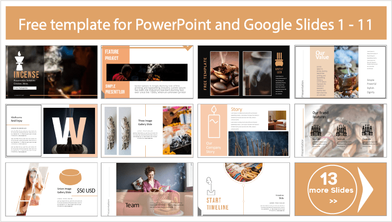 Descarregar gratuitamente os modelos de incenso PowerPoint e os temas Google Slides.
