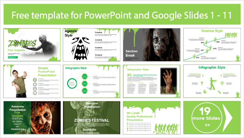 Zombie Templates for free download in PowerPoint and Google Slides themes.