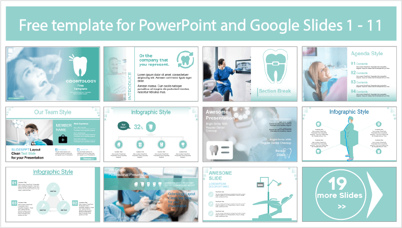 Téléchargez gratuitement des modèles PowerPoint et des thèmes Google Slides pour l'odontologie.