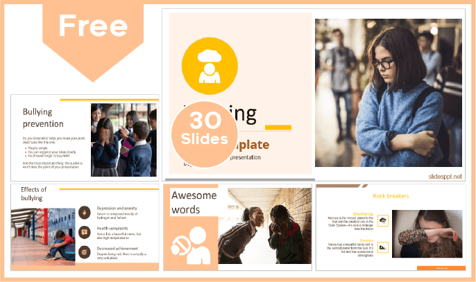 Free Bullying Template for PowerPoint and Google Slides.