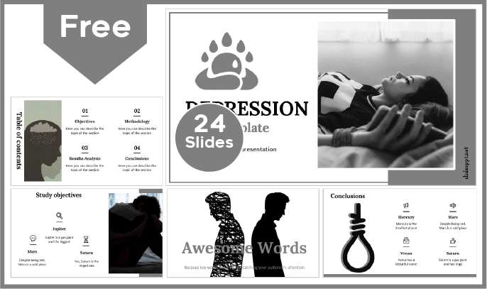 Free Depression Template for PowerPoint and Google Slides.