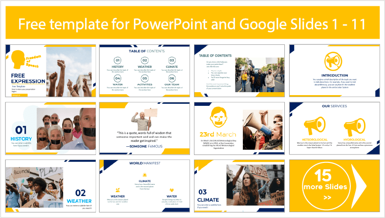 Descargar gratis plantillas de Libertad de Expresión para PowerPoint y temas Google Slides.