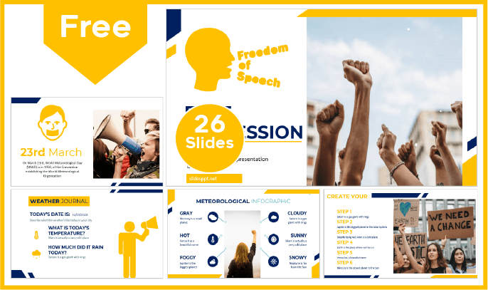 Free Freedom of Speech Template for PowerPoint and Google Slides.