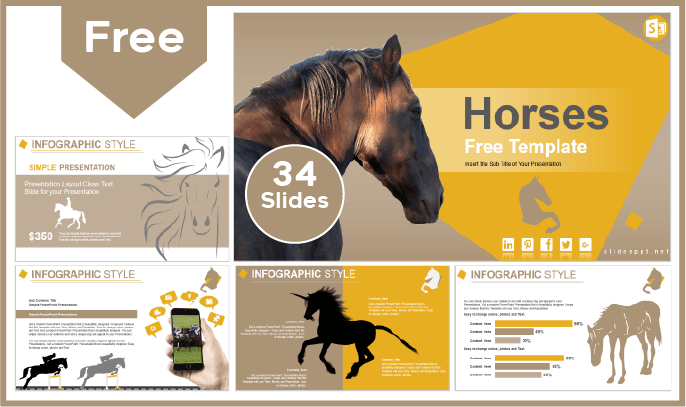 Free Horses Template for PowerPoint and Google Slides.