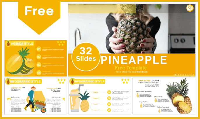 Free Pineapple Template for PowerPoint and Google Slides.