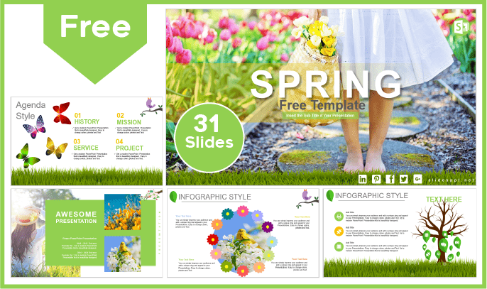 Free Spring Template for PowerPoint and Google Slides.