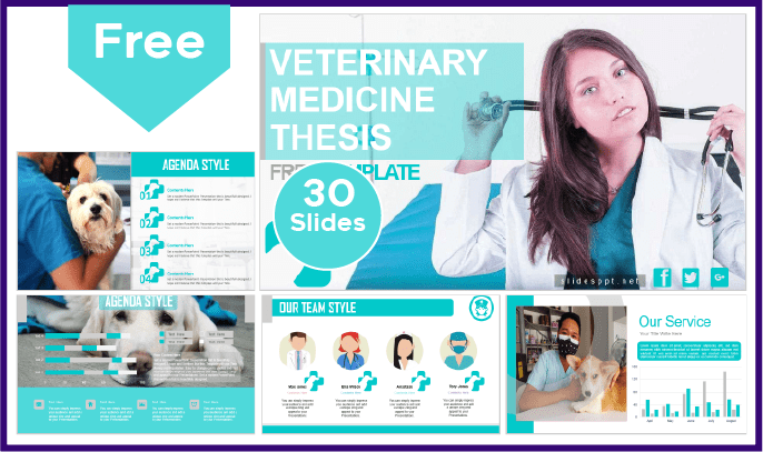 Plantilla para Tesis Medicina Veterinaria gratis en PowerPoint y Google Slides.