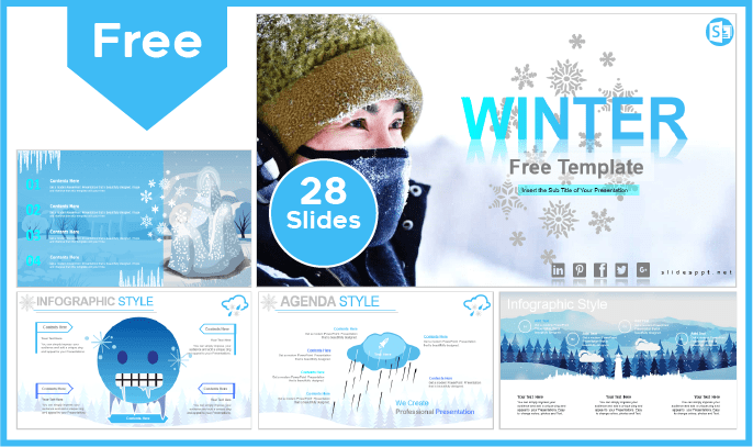 Free Winter Template for PowerPoint and Google Slides.
