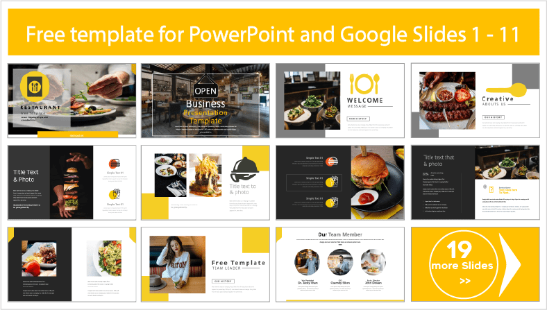 Restaurant Templates for free download in PowerPoint and Google Slides themes.
